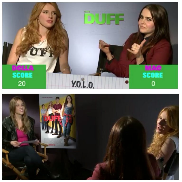 The Duff Stars Bella Thorne and Mae Whitman Play the Slang Game With Stuart Brazell