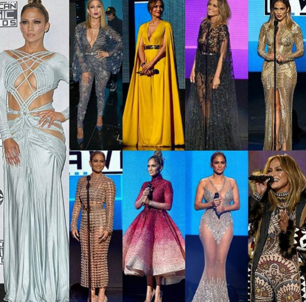 Jennifer Lopez American Music Awards dresses