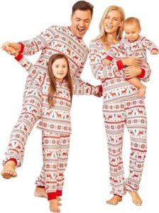 Matching holiday pajamas