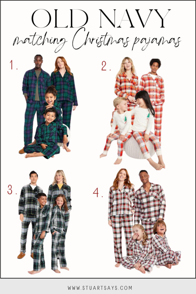 old navy matching holiday pajamas