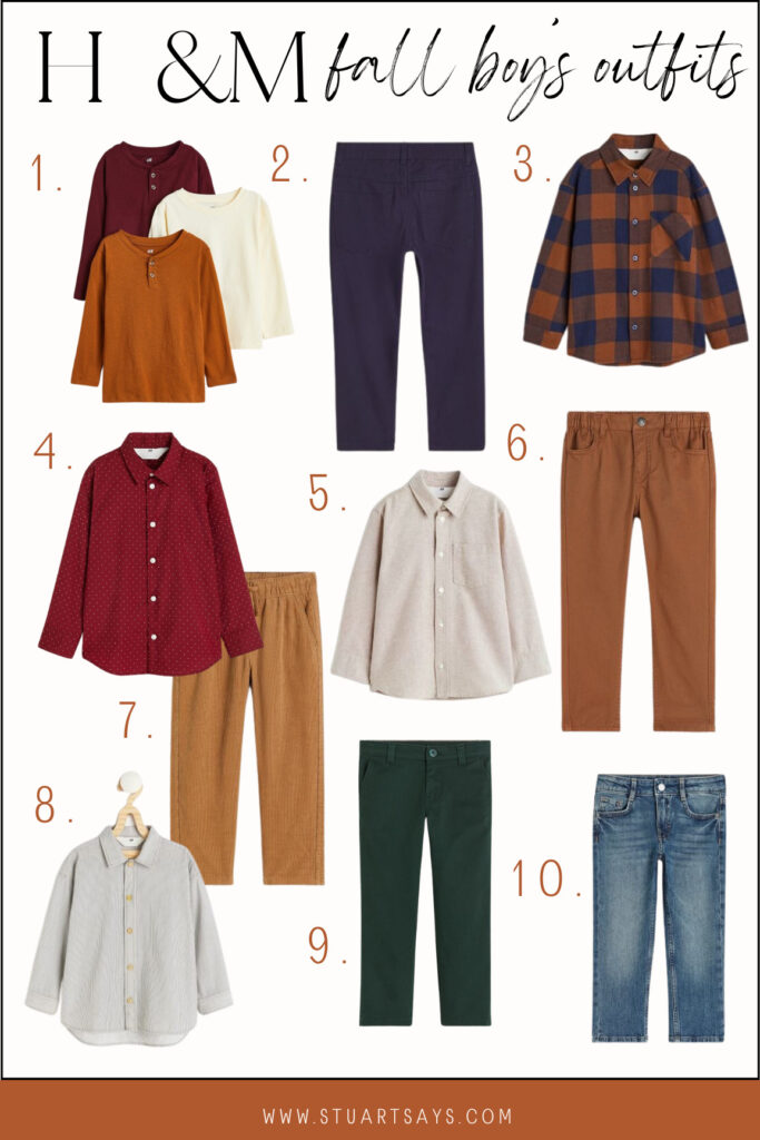 H&M fall outfit ideas for boys