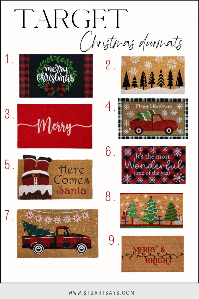 Favorite christmas doormats from Target