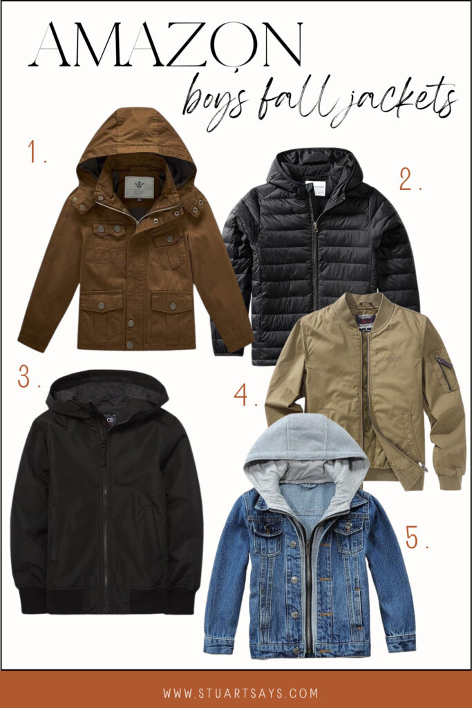 Fall outerwear finds for boys from amazon