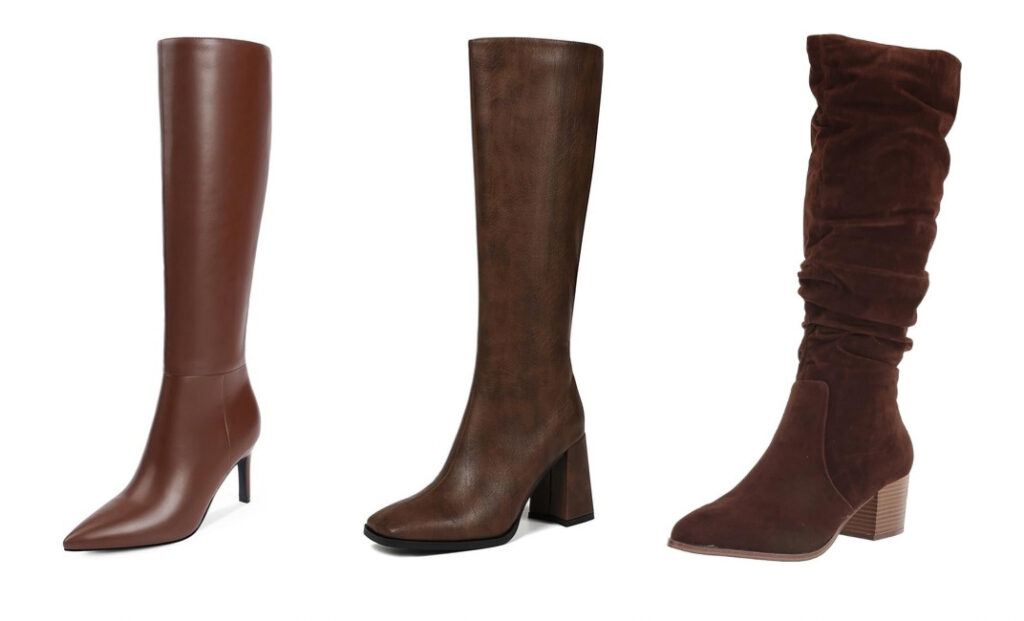 Brown tall boots for fall 2024