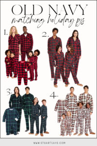 Matching holiday pajamas from Old navy