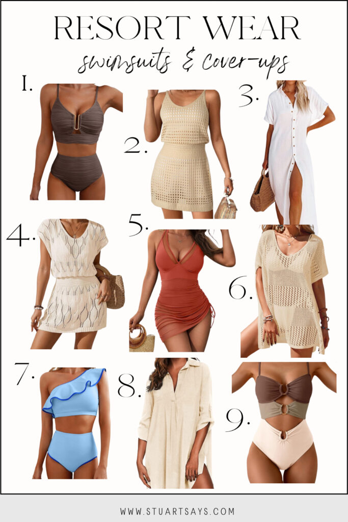 Resort wear swimsuits & cover-ups
