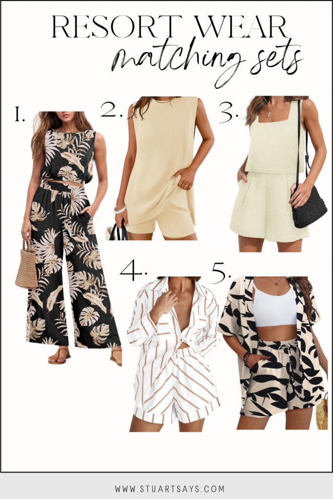 Resort wear matching sets 