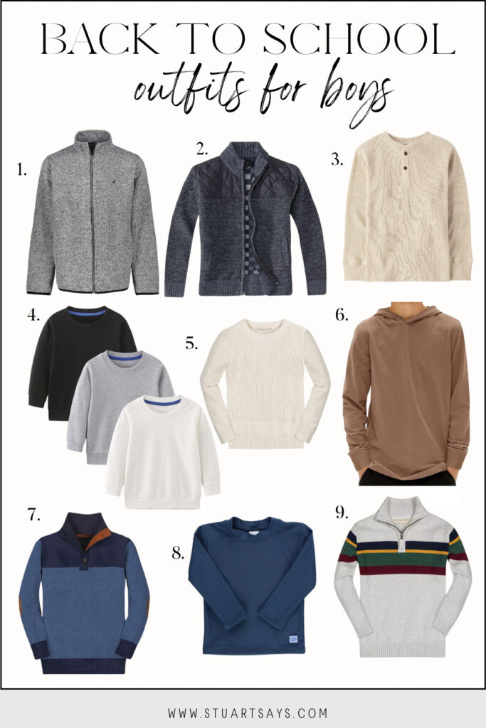 Back to school outfits for boys