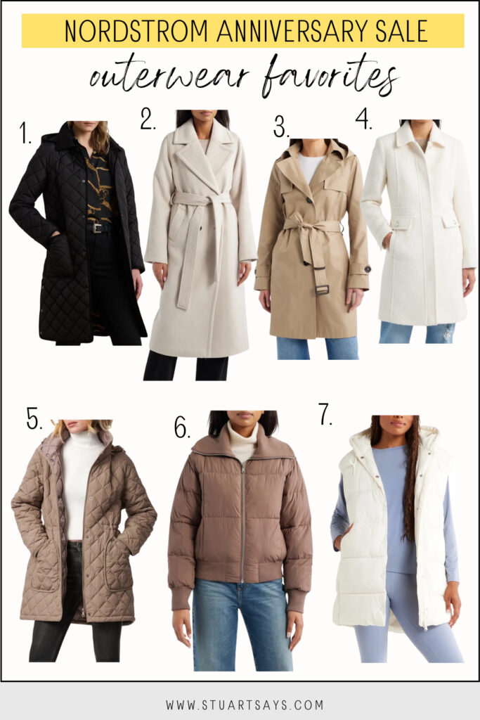 Nordstrom anniversary sale finds - outerwear 