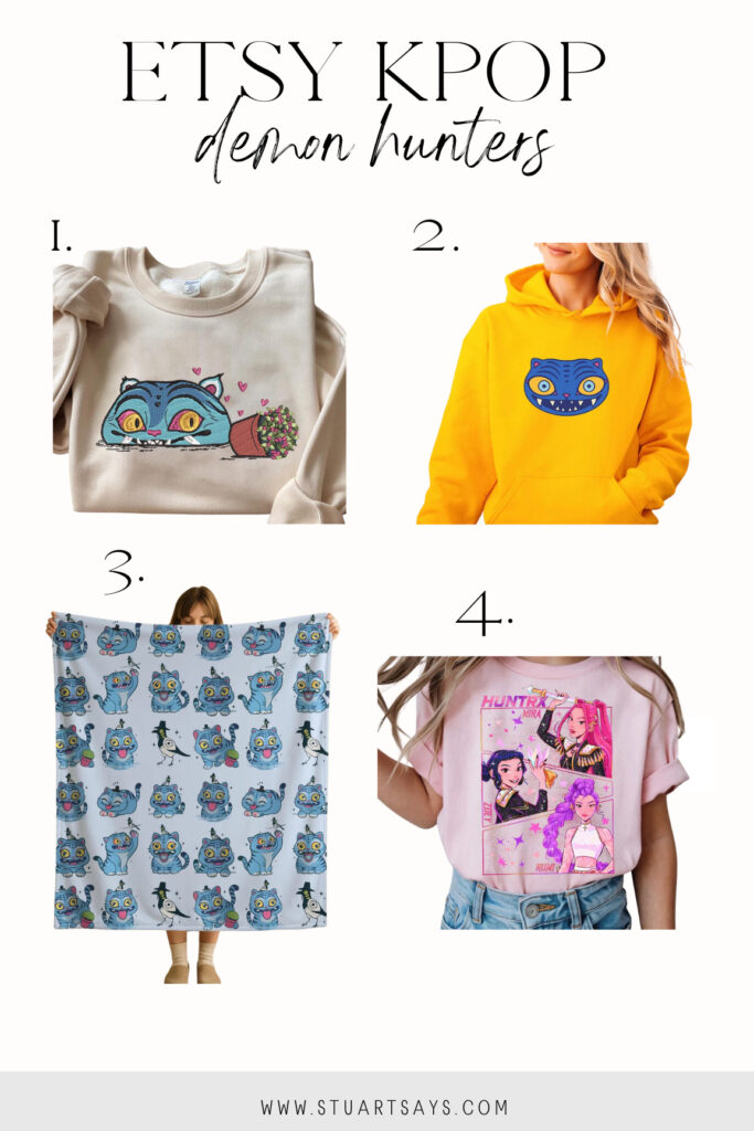 K-pop Demon Hunters Merch From Etsy