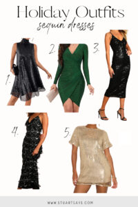 Holiday sequins dresses