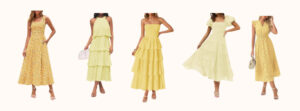 Yellow spring and Easter dresses