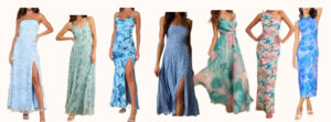Blue dresses for summer events