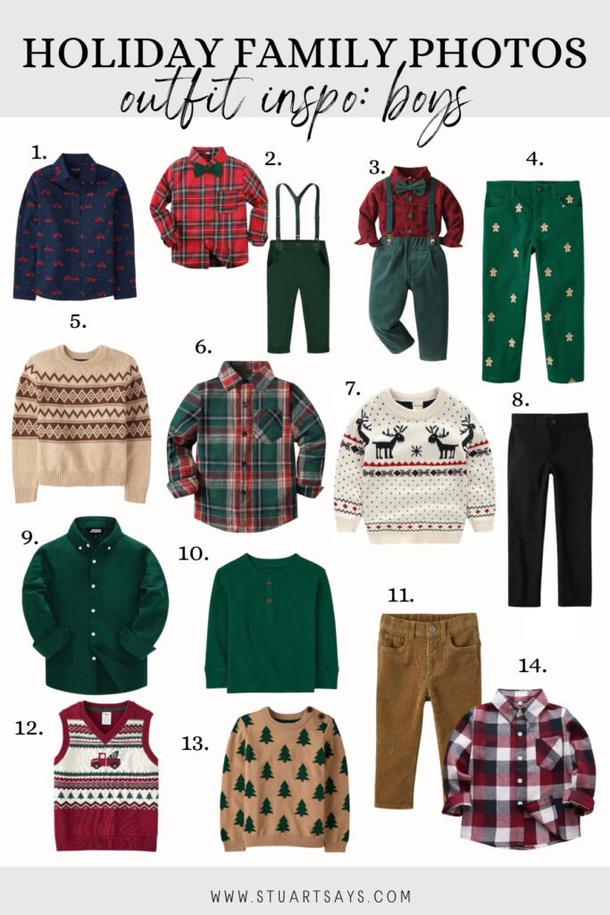 Family holiday photo shoot outfit ideas!
